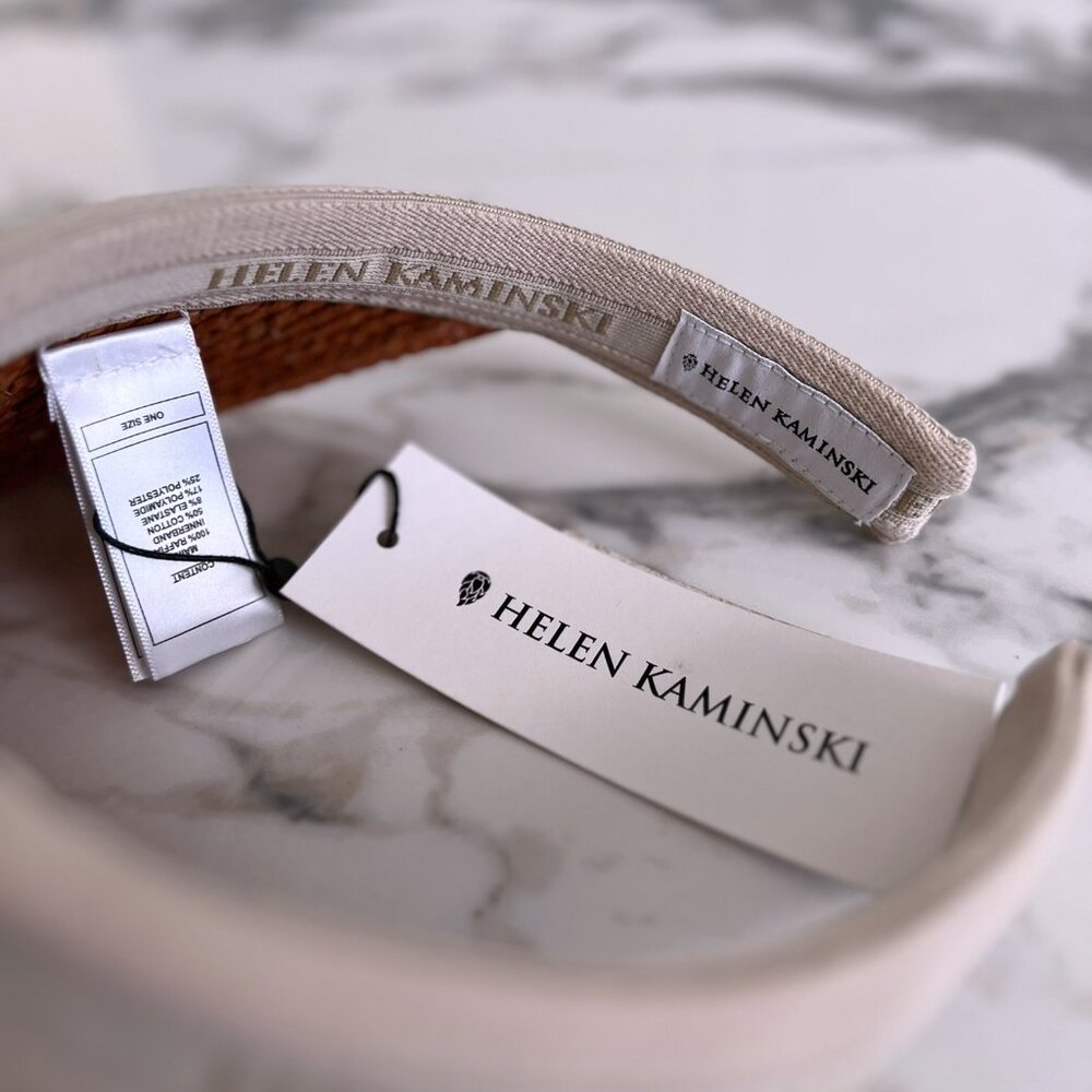 NWT - Helen Kaminski Bianca Visor - Sunset w/ Natural Logo👒🌅 - Picture 7 of 7
